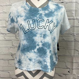 LUCKY Brand Blue Tye Dye Crop
